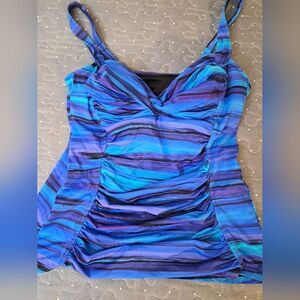 Dreamsuit blue tankini swim top size 12